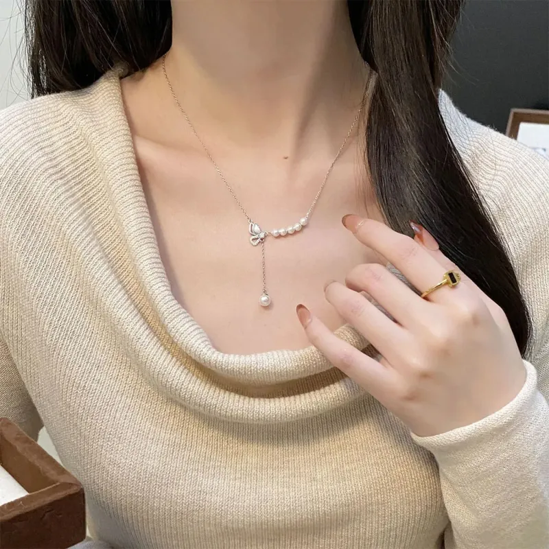 Golden Bliss S925 Silver Necklaces Women's-2