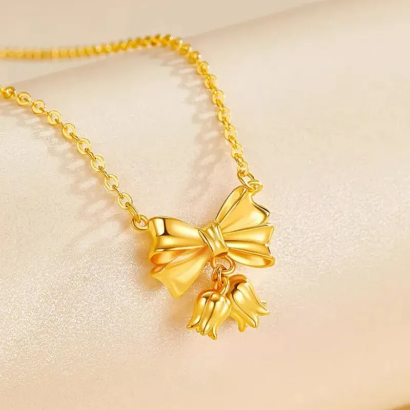 Golden Bliss S925 Silver Necklaces Women's-2