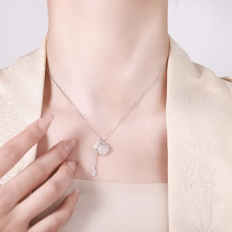 Golden Bliss Chalcedony Necklaces Women's-2