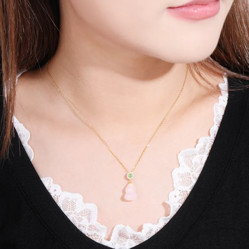 Golden Bliss Chalcedony Necklaces Women's-1