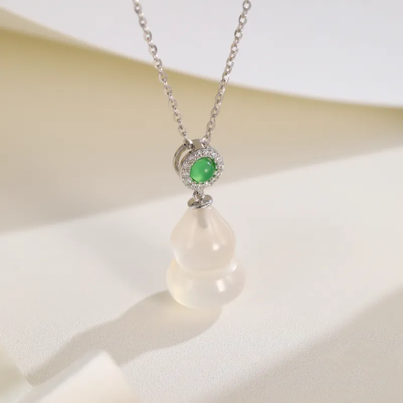 Golden Bliss Chalcedony Necklaces Women's-9