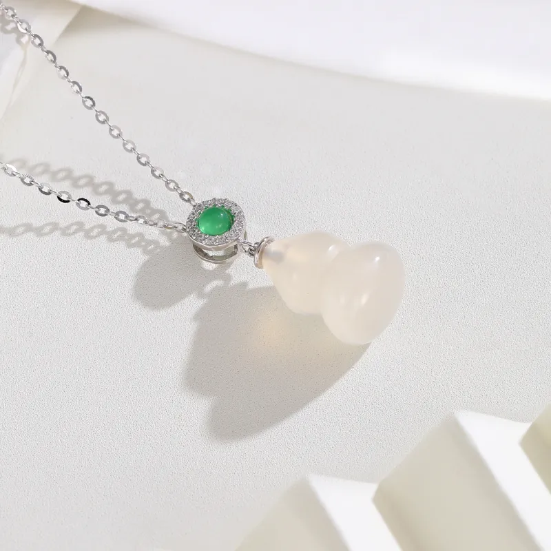 Golden Bliss Chalcedony Necklaces Women's-10