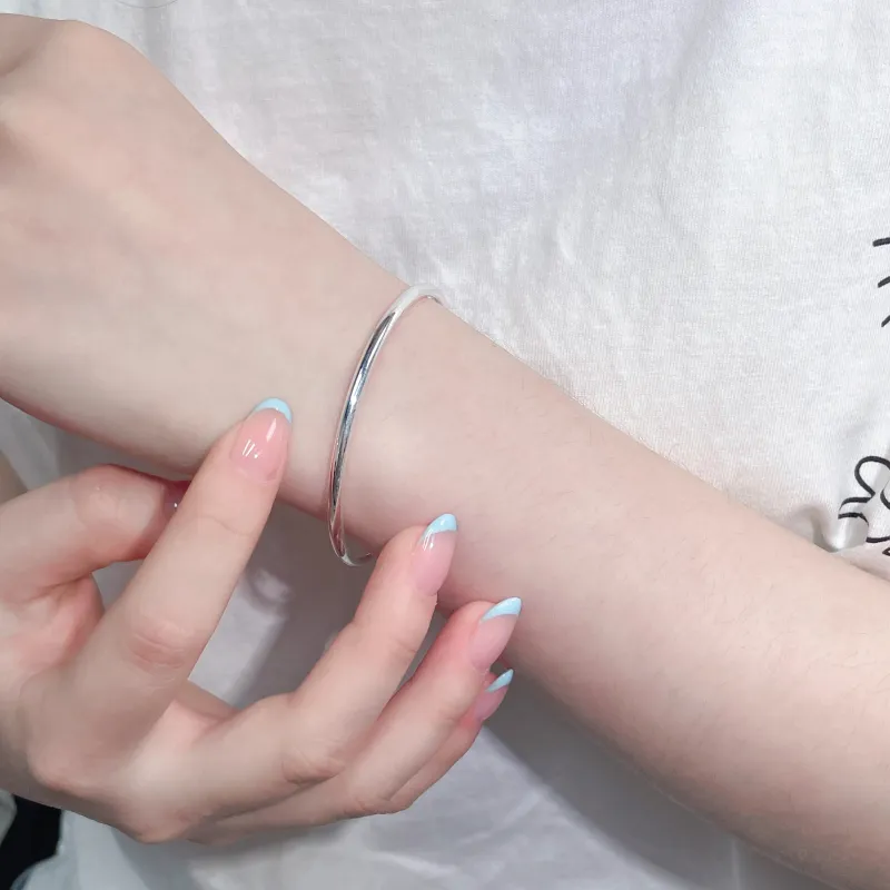 Golden Bliss S990 Silver Bangles Women's-3
