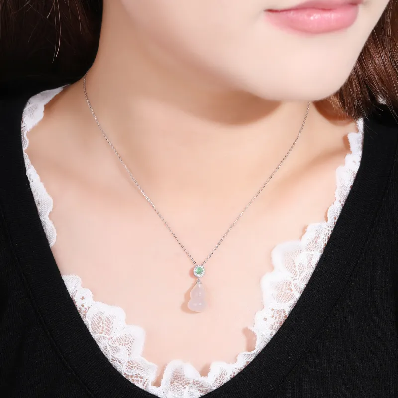 Golden Bliss Chalcedony Necklaces Women's-8