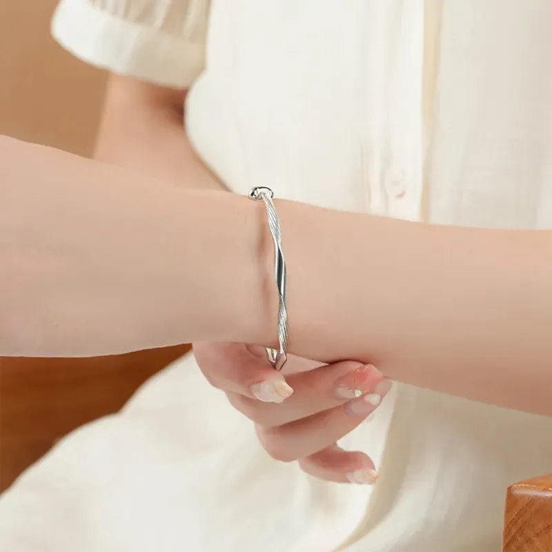 Golden Bliss S999 Fine Silver Sterling Silver Bracelets Women's-1