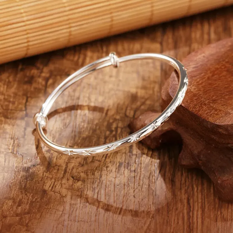 Golden Bliss 999 Fine Silver Bangles Women's-3
