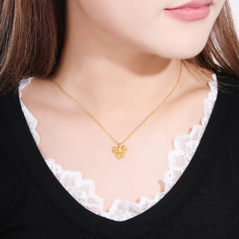 Golden Bliss S925 Silver Necklaces Women's-4