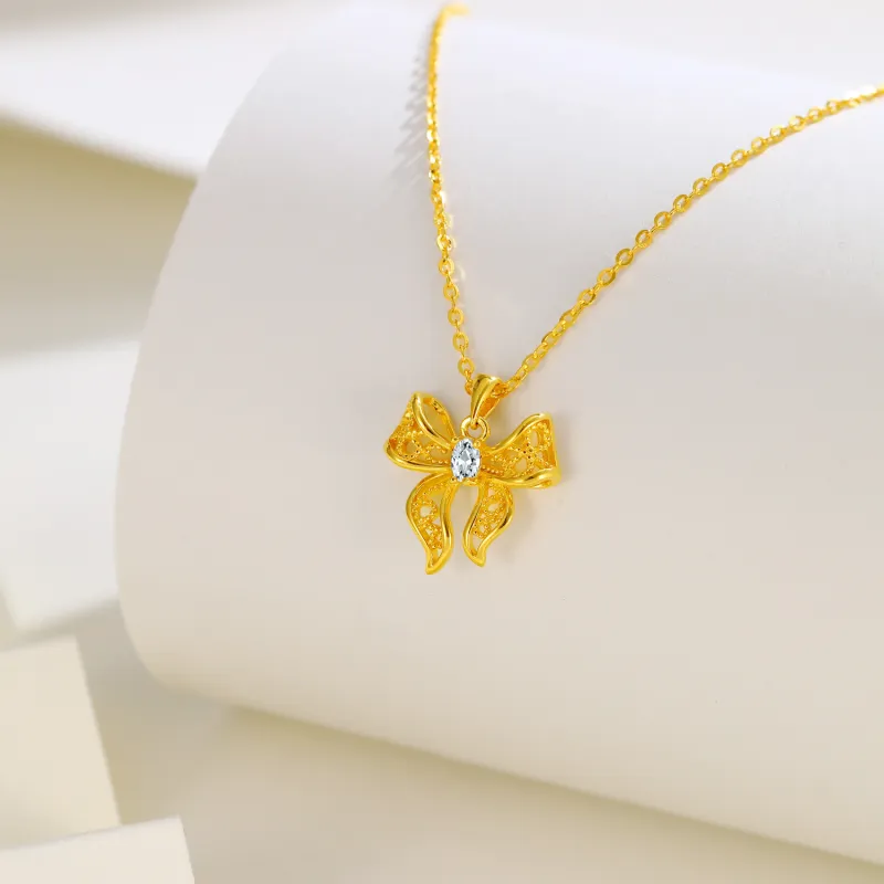 Golden Bliss S925 Silver Necklaces Women's-7