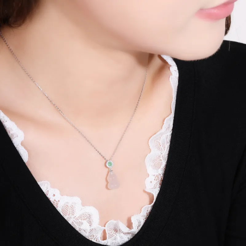 Golden Bliss Chalcedony Necklaces Women's-7