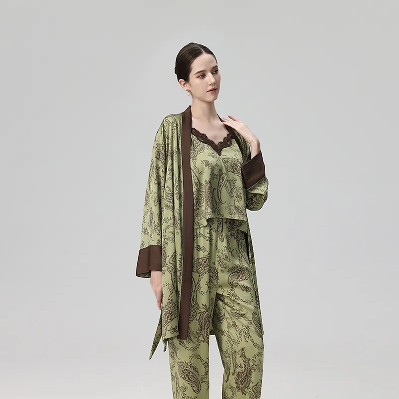IIZZINI Pajama Set Women's Paisley Vine-3