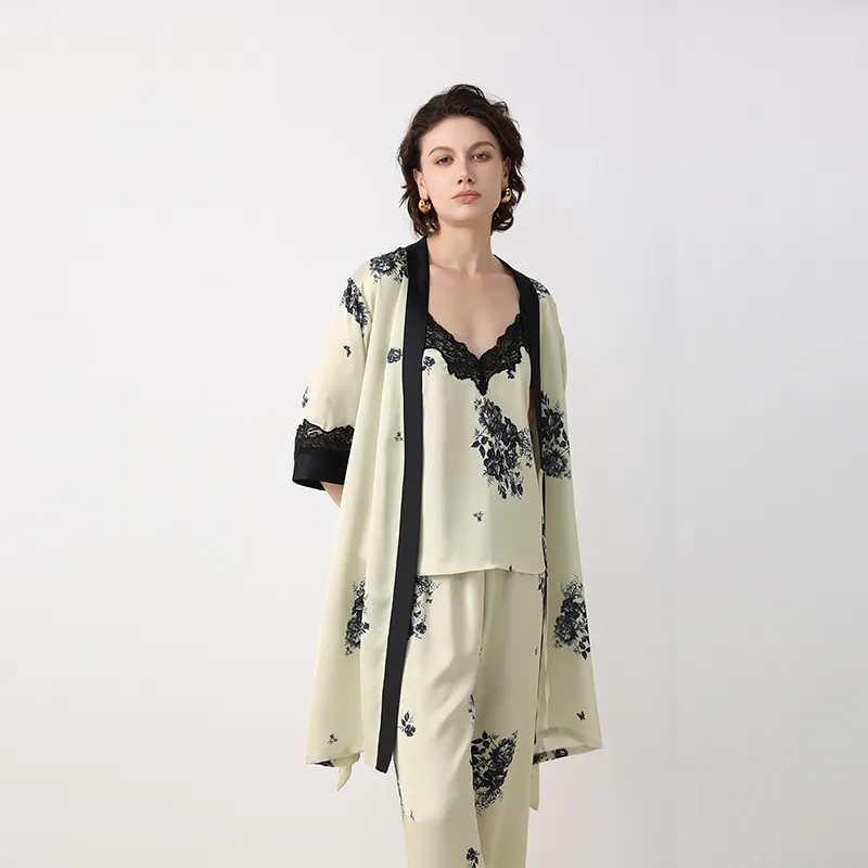 IIZZINI Pajama Set Women's Yellow Oiran-3