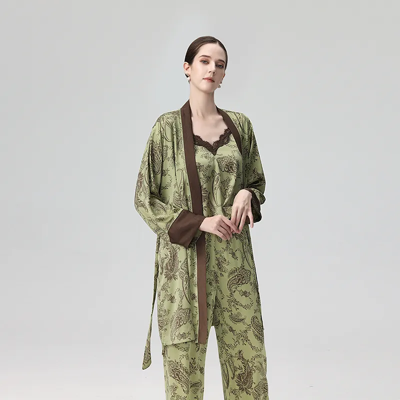 IIZZINI Pajama Set Women's Paisley Vine-4