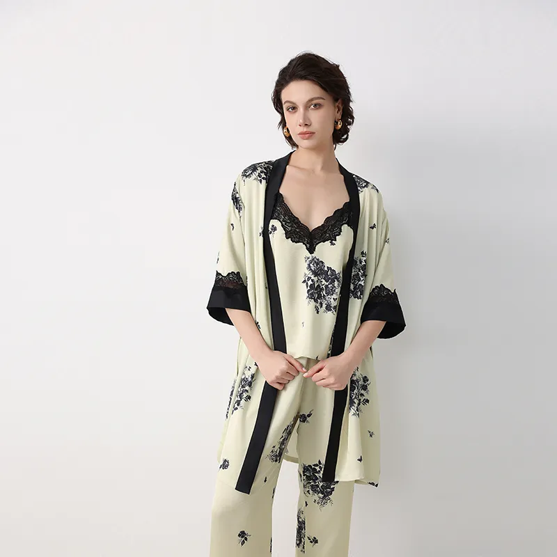 IIZZINI Pajama Set Women's Yellow Oiran-1