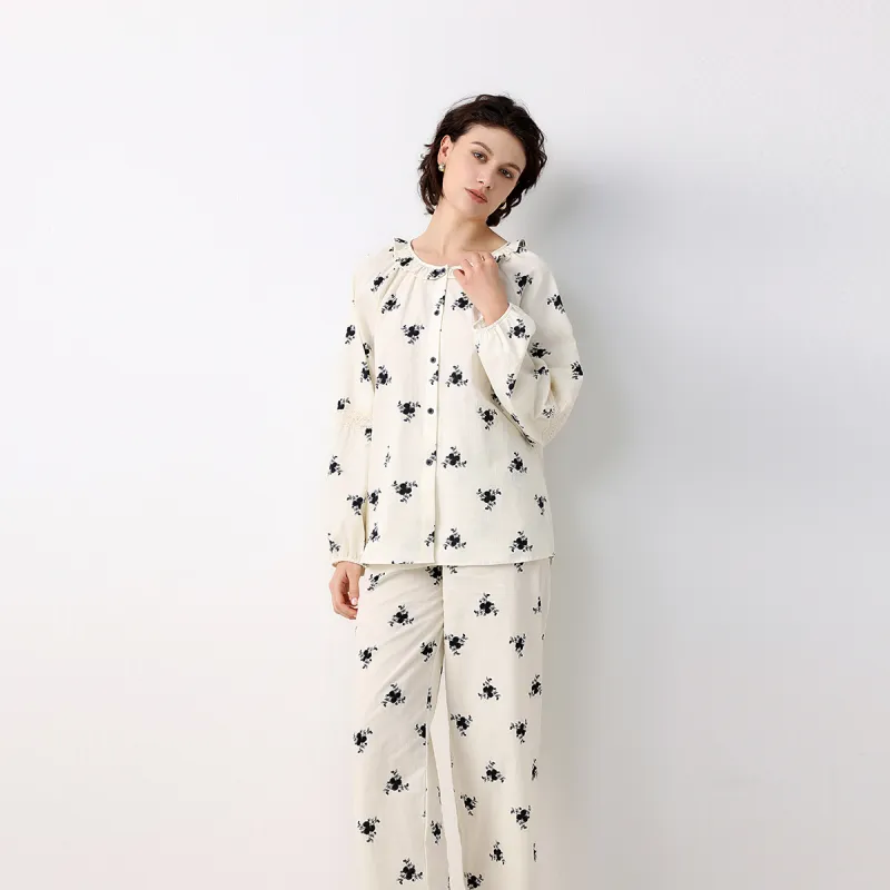 IIZZINI Pajama Set Women's Corydalis Flower-2