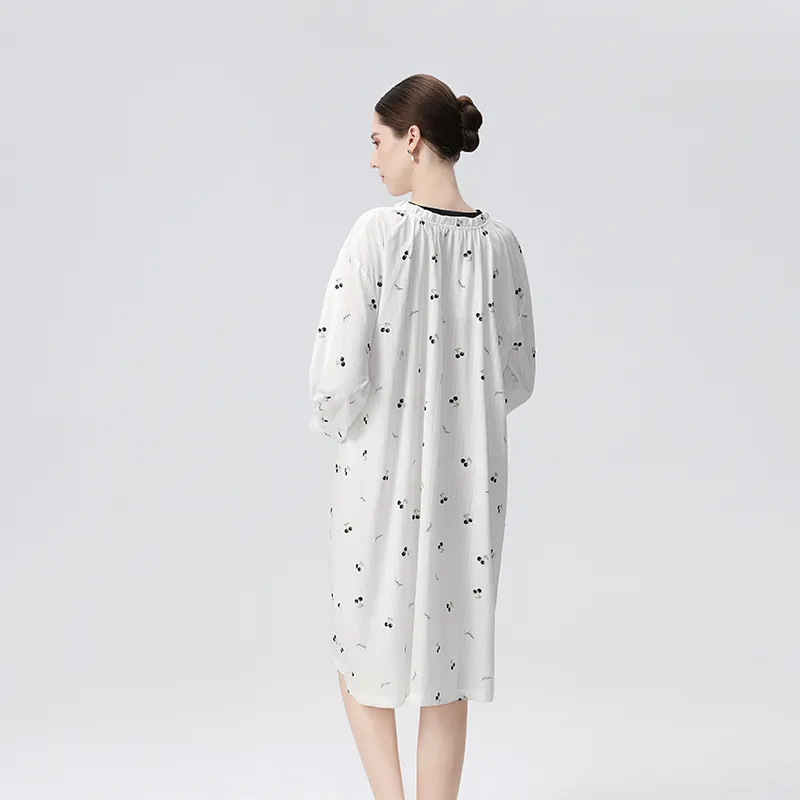 IIZZINI Nightgown Women's Beige White Black-5
