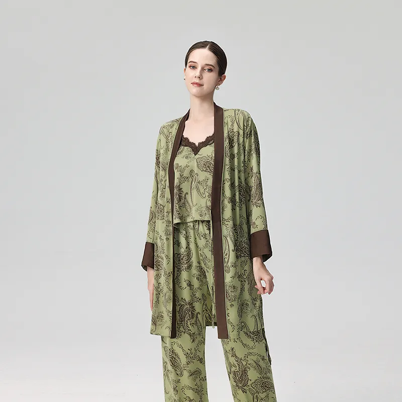 IIZZINI Pajama Set Women's Paisley Vine-1