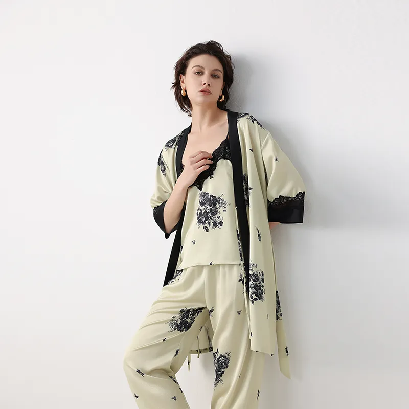 IIZZINI Pajama Set Women's Yellow Oiran-2
