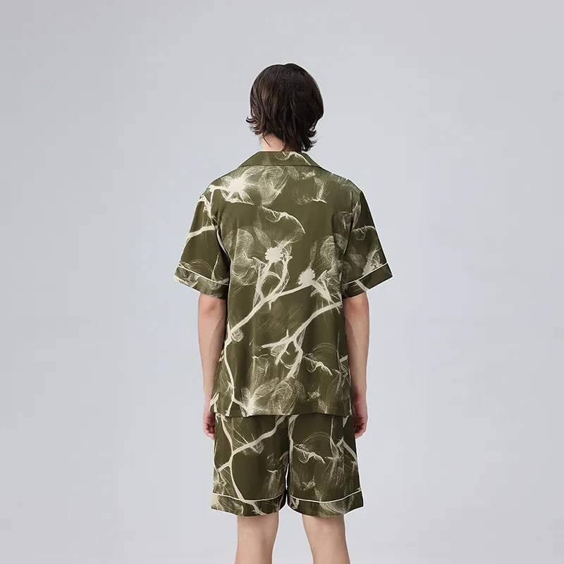 IIZZINI Pajama Set Men's Floral Shadow Landscape-1