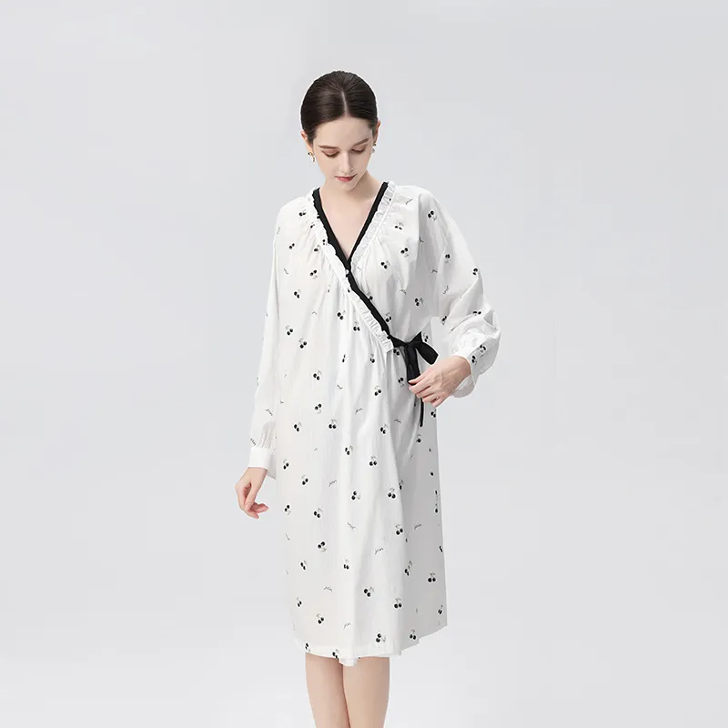 IIZZINI Nightgown Women's Beige White Black-3