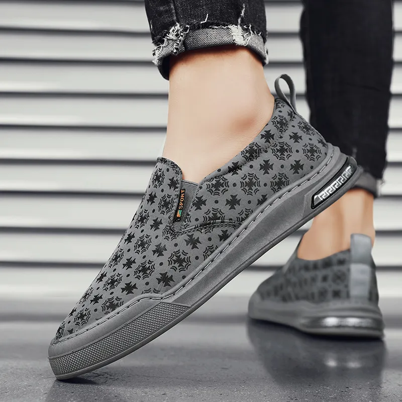 PLAY COBBLER Anti-Slip Wear-Resistant Breathable Moisture-Wicking Low-Top Canvas Shoes Men's-8