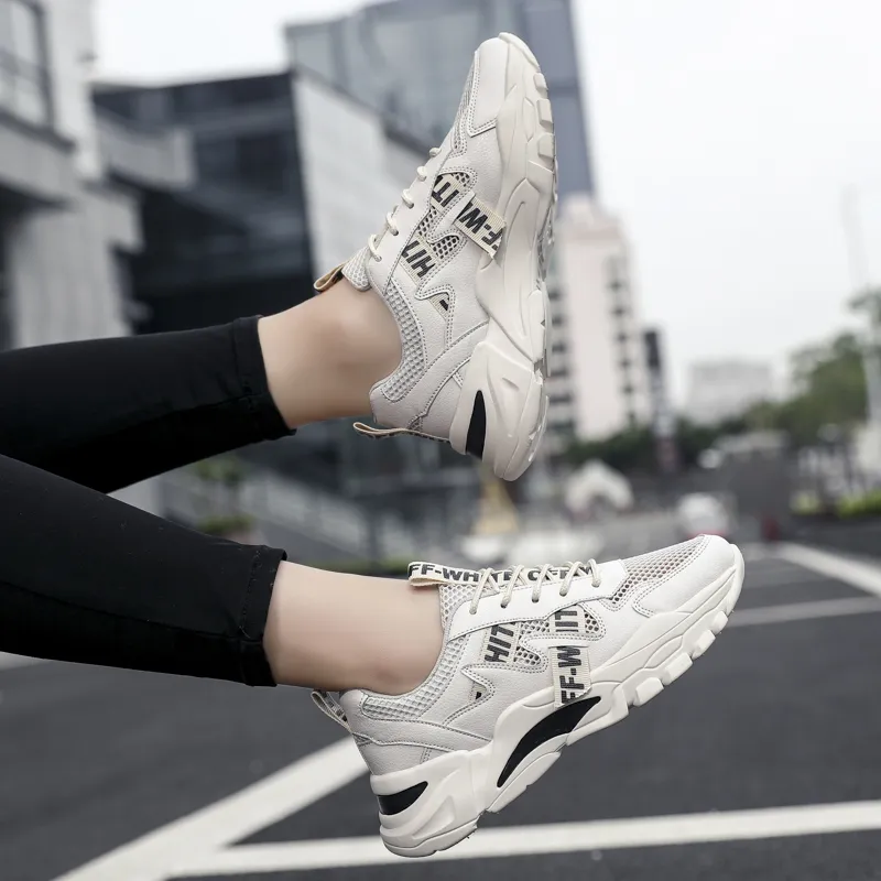 PLAY COBBLER Slip-Resistant Breathable Lightweight Low-Top Chunky Sneakers Unisex-12