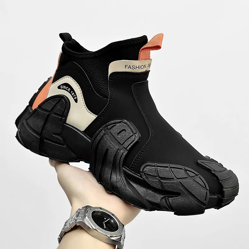 PLAY COBBLER Ankle Boots Men Black/Camel-1