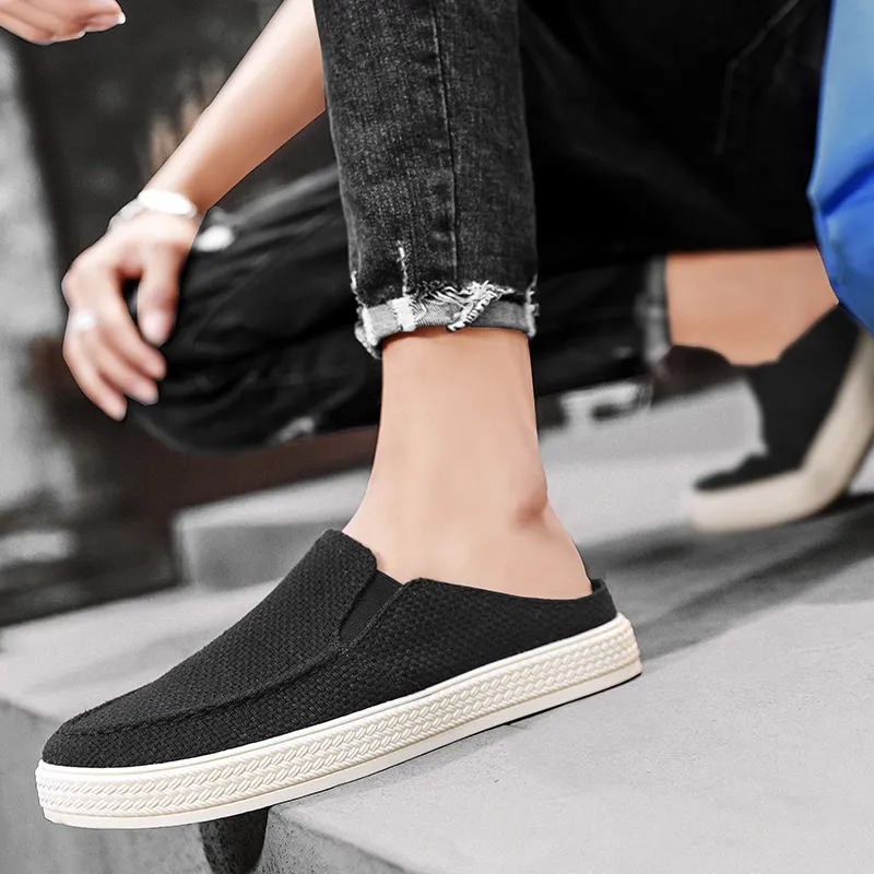 PLAY COBBLER Stitching Slip Resistant Wrap toe Slippers Men's-4