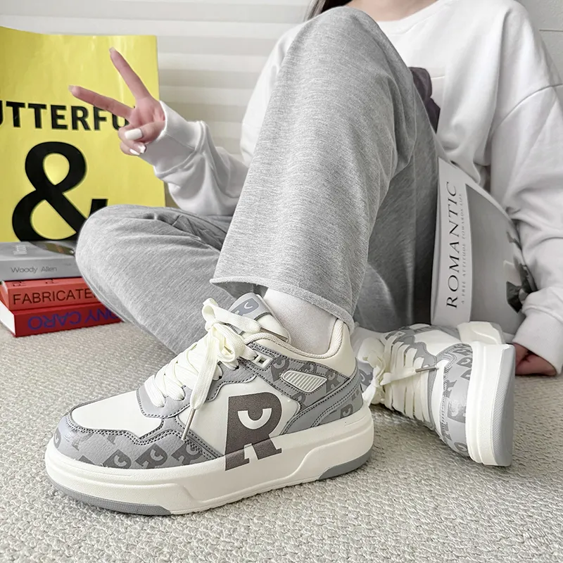 PLAY COBBLER Slip Resistant Height Increasing Low Top Skateboard Shoes Unisex-14