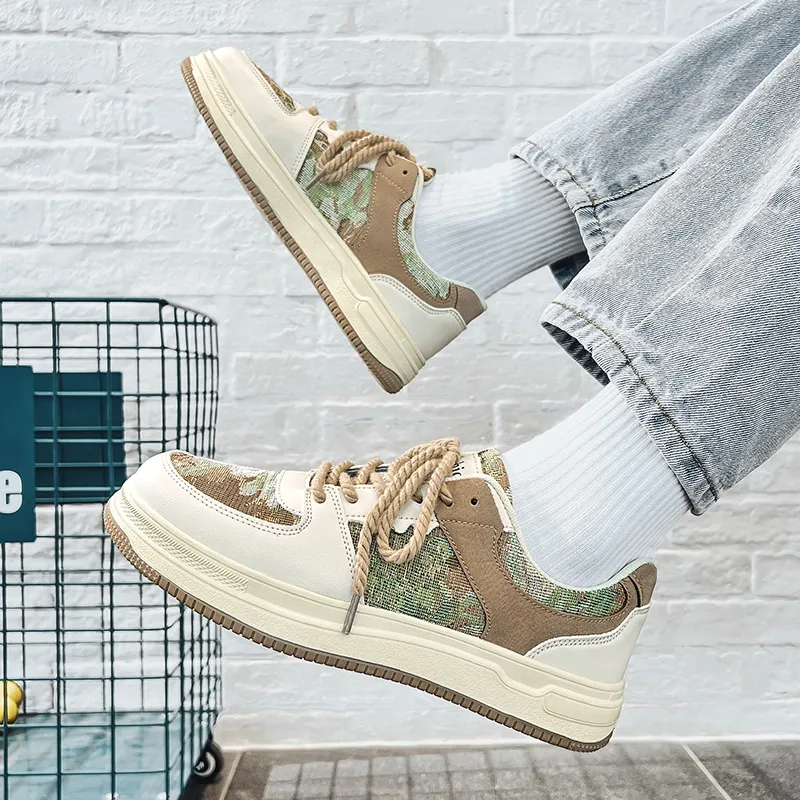 PLAY COBBLER Cushioning Wear-Resistant Low-Top Skateboard Shoes Unisex-12