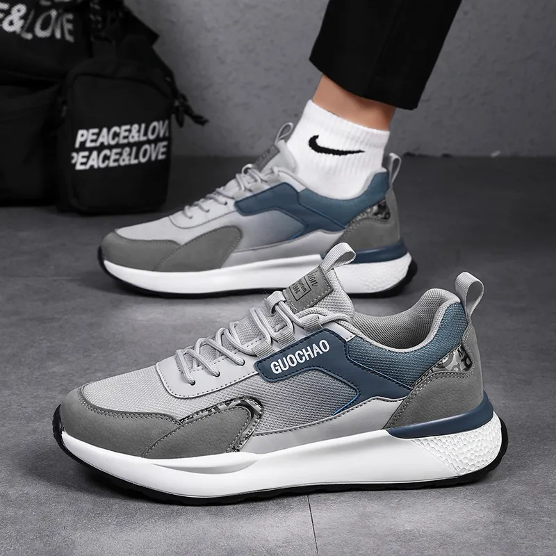 PLAY COBBLER Cushioning Anti-Slip And Wear-Resistant Height Increasing Low-Top Casual Shoes Men's-1