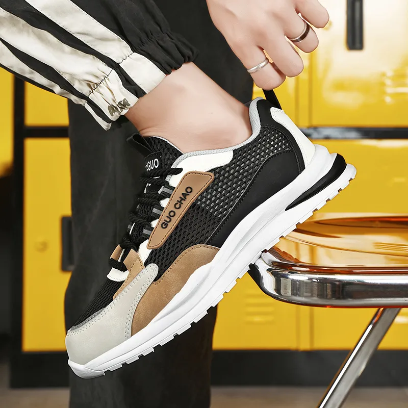 PLAY COBBLER Anti-Slip And Wear-Resistant Breathable Low-Top Chunky Sneakers Men's-3