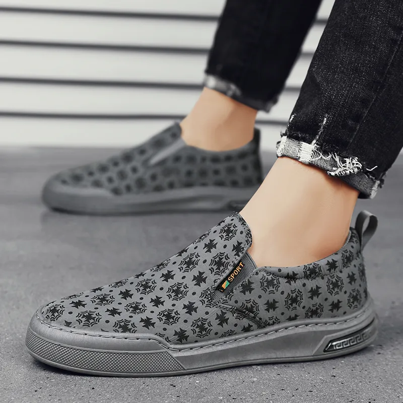 PLAY COBBLER Anti-Slip Wear-Resistant Breathable Moisture-Wicking Low-Top Canvas Shoes Men's-7