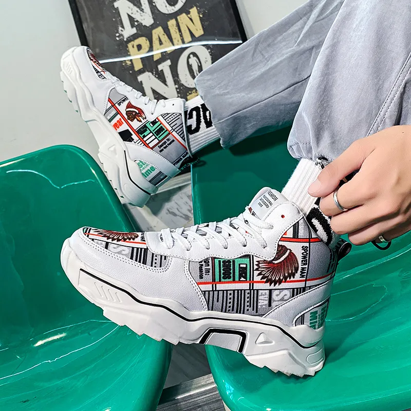 PLAY COBBLER Coverage Warm Slip-Resistant Cushioning Wear-Resistant High-Top Skateboard Shoes Unisex-20