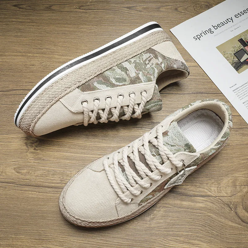 PLAY COBBLER Slip Resistant Breathable Low Top Canvas Shoes Men's-5