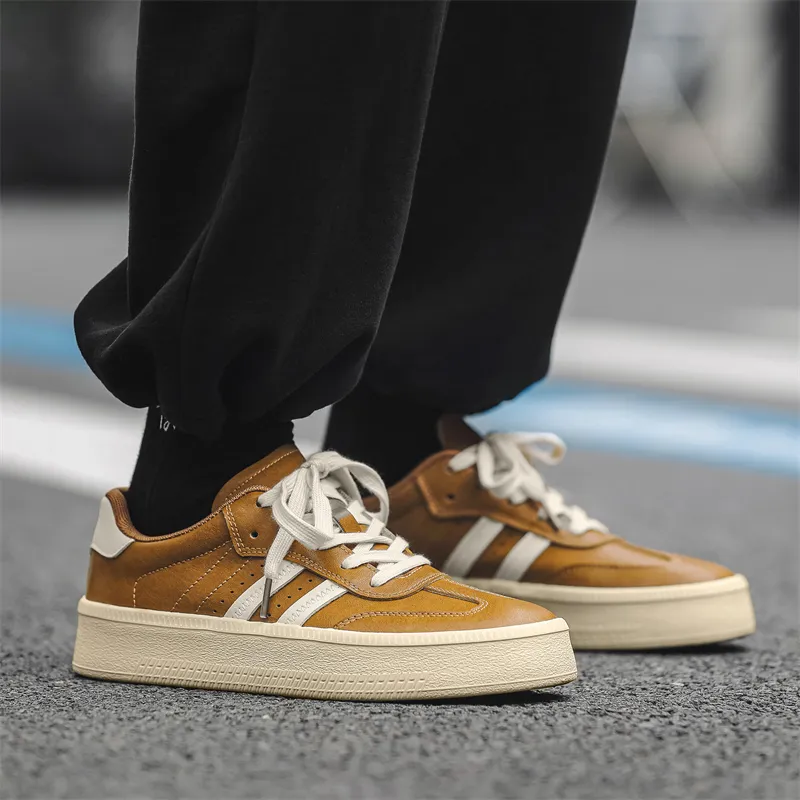 PLAY COBBLER Slip Resistant Low Top Skateboard Shoes Men's-1