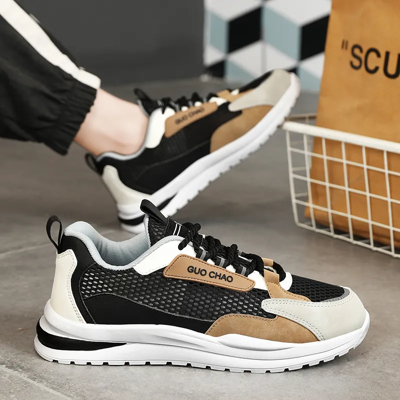 PLAY COBBLER Anti-Slip And Wear-Resistant Breathable Low-Top Chunky Sneakers Men's-1