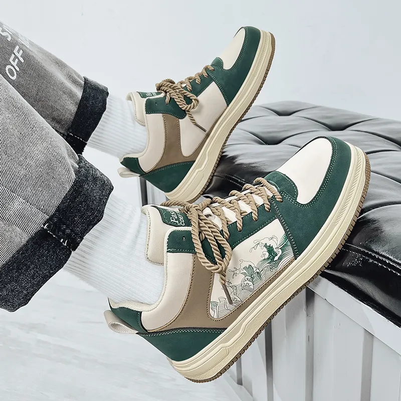 PLAY COBBLER Anti-Slip Wear-Resistant High-Top Skateboard Shoes Unisex-4