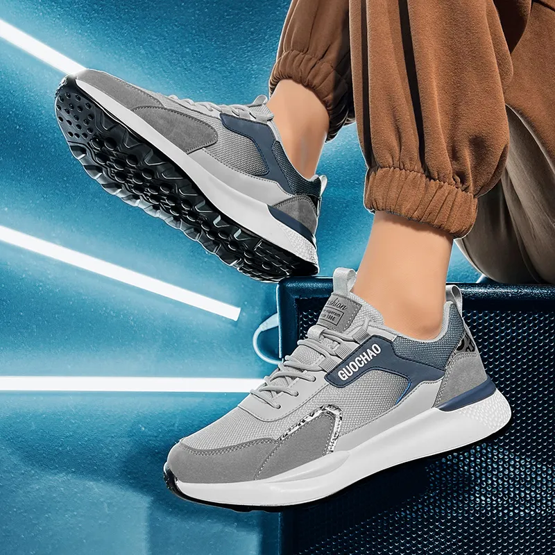 PLAY COBBLER Cushioning Anti-Slip And Wear-Resistant Height Increasing Low-Top Casual Shoes Men's-4