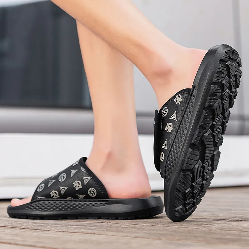 PLAY COBBLER Rubber Sole Slip Resistant Quick Dry Slide Slippers Men's-6