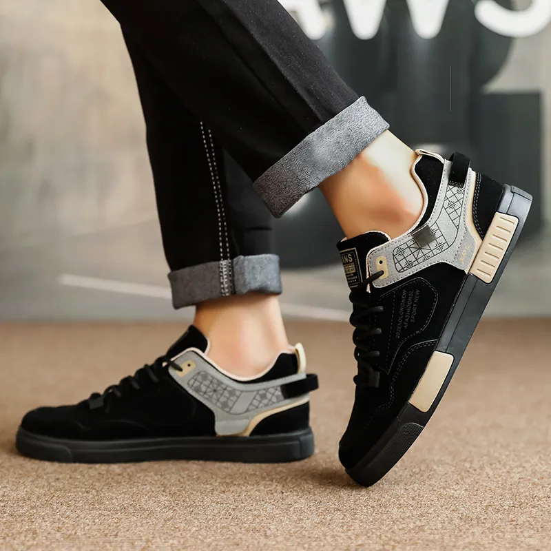 PLAY COBBLER Wrapping Anti-Slip Shock-Absorbing And Wear-Resistant Low-Top Skateboard Shoes Men's-5