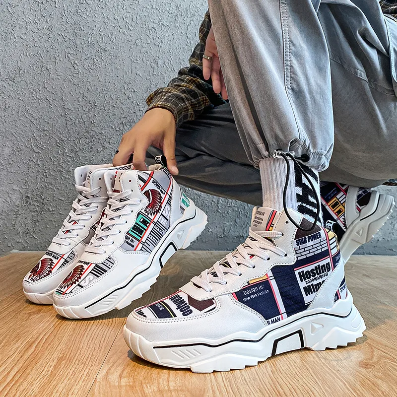 PLAY COBBLER Coverage Warm Slip-Resistant Cushioning Wear-Resistant High-Top Skateboard Shoes Unisex-12