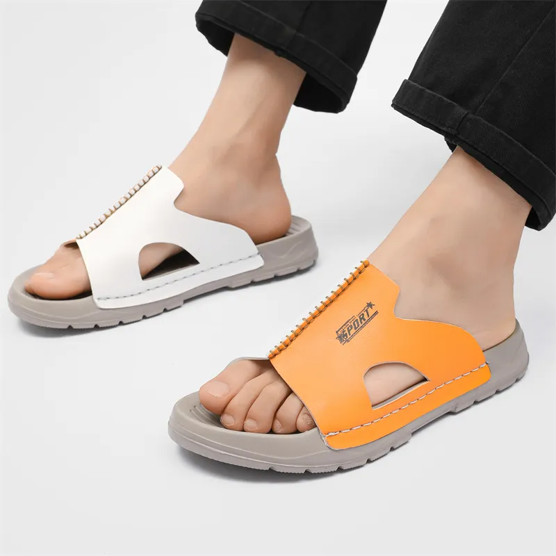 PLAY COBBLER Rubber Sole Slip Resistant Slide Slippers Men's-4
