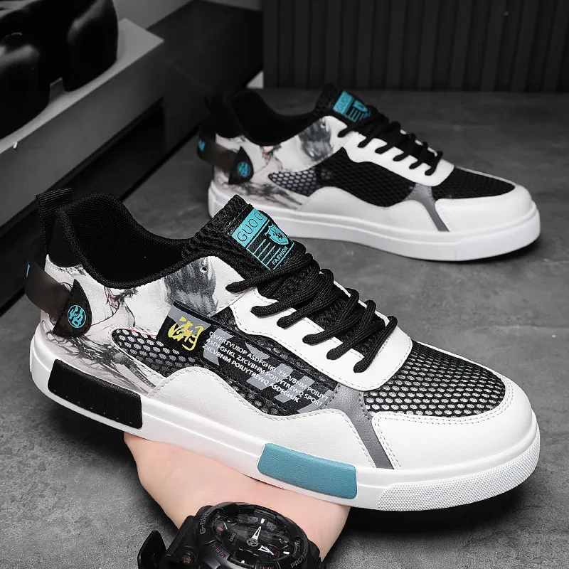 PLAY COBBLER Slip-Resistant Lightweight Breathable Low-Top Skateboard Shoes Men's-14