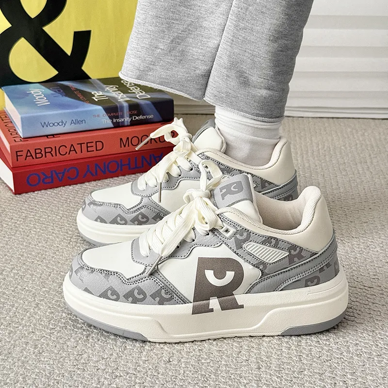 PLAY COBBLER Slip Resistant Height Increasing Low Top Skateboard Shoes Unisex-11