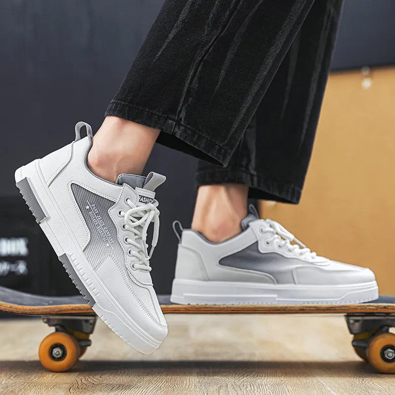 PLAY COBBLER Slip-Resistant Water-Resistant And Wear-Resistant Low-Top Skateboard Shoes Men's-4