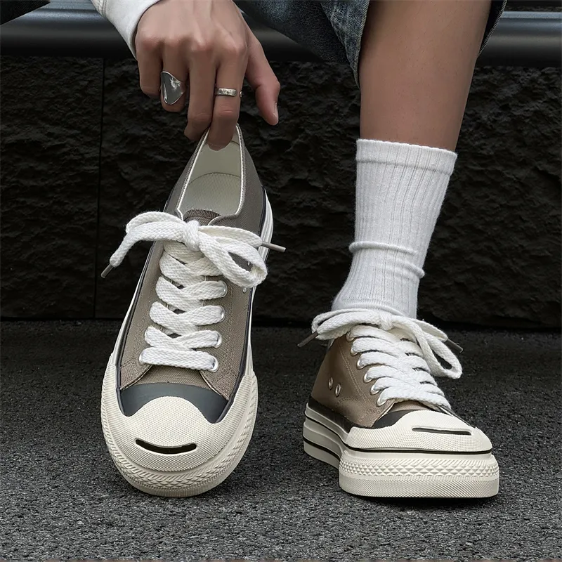 PLAY COBBLER Slip Resistant, Breathable, Height Increasing Low Top Canvas Shoes Men's-16