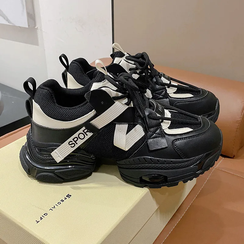 PLAY COBBLER Anti Slip And Wear Resistant Height Increasing Coverage Low Top Chunky Sneakers Unisex-1