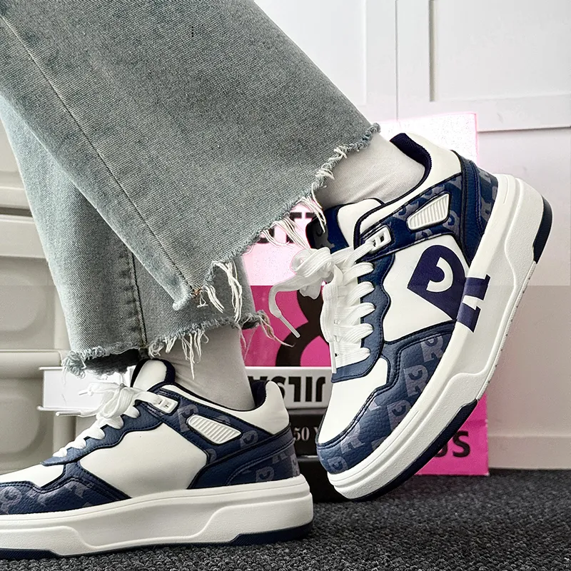PLAY COBBLER Slip Resistant Height Increasing Low Top Skateboard Shoes Unisex-2