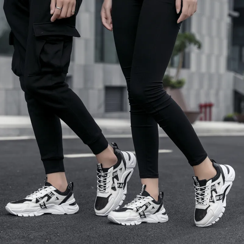 PLAY COBBLER Slip-Resistant Breathable Lightweight Low-Top Chunky Sneakers Unisex-9