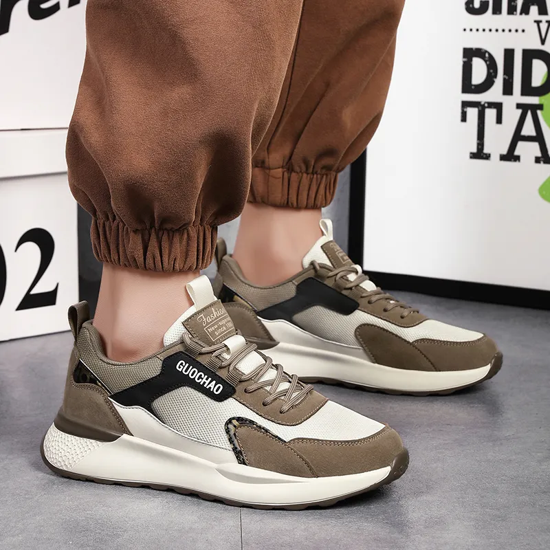 PLAY COBBLER Cushioning Anti-Slip And Wear-Resistant Height Increasing Low-Top Casual Shoes Men's-8